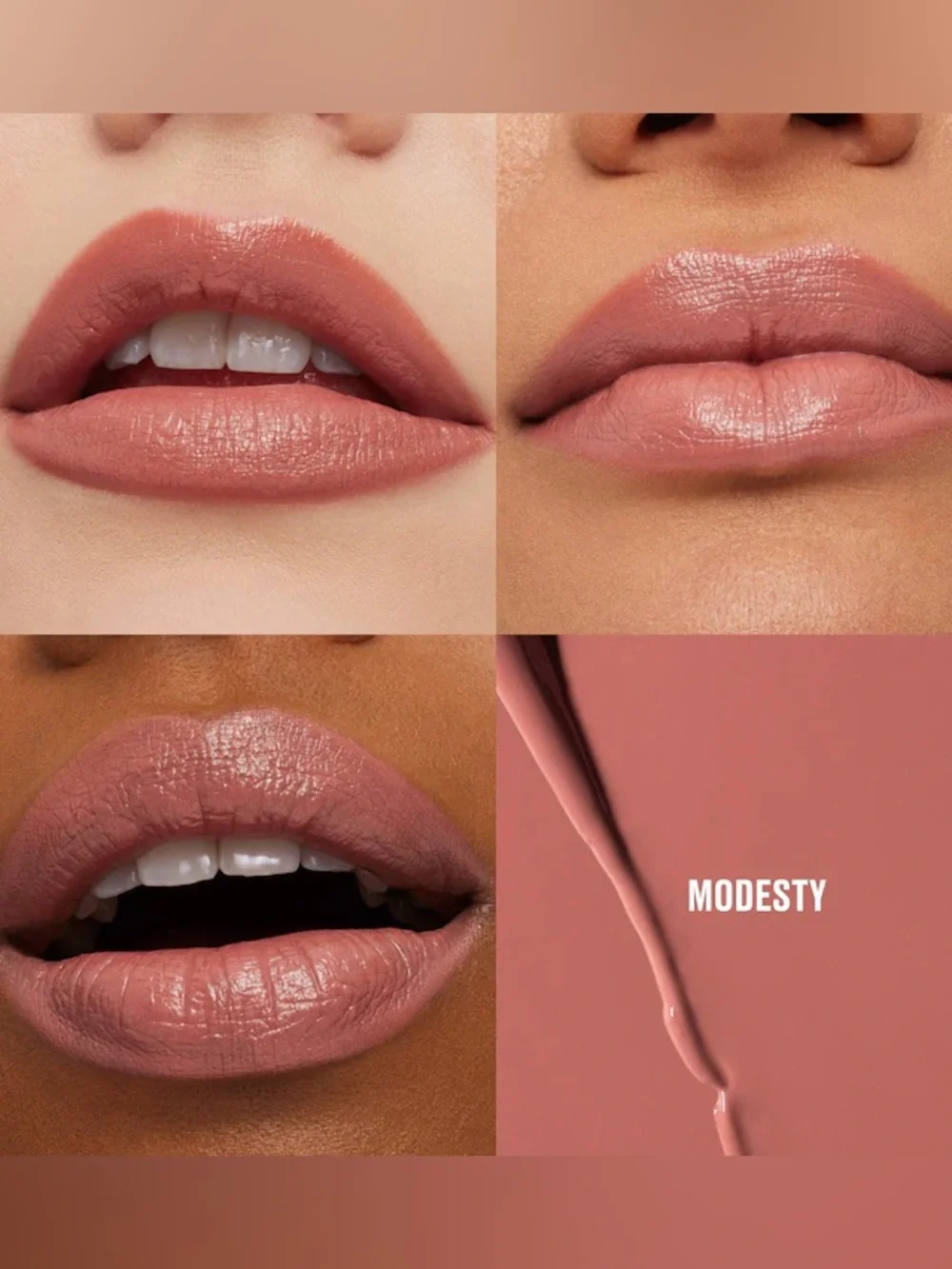 MAC Cosmetics M·A·Cximal Sleek Satin 8HR Full-Coverage Lipstick Modesty